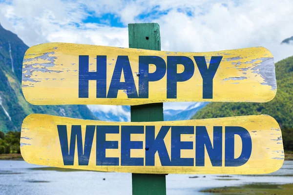 Happy Weekend sign — Stock Photo, Image