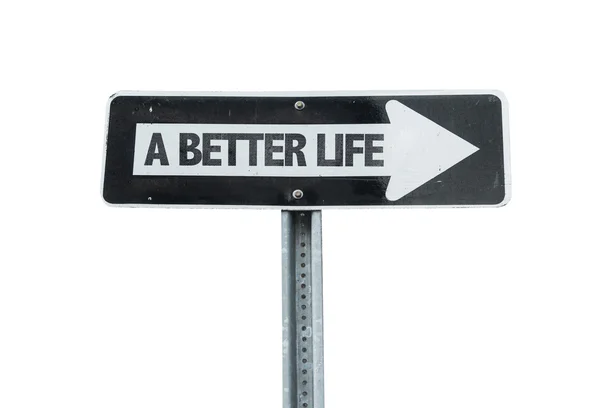 Een beter leven richting teken — Stockfoto