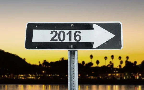2016 direction sign — Stock Photo, Image