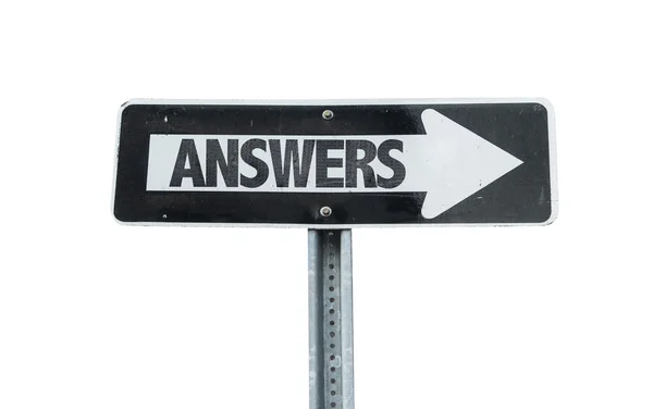 Answers direction sign — Stock Photo, Image