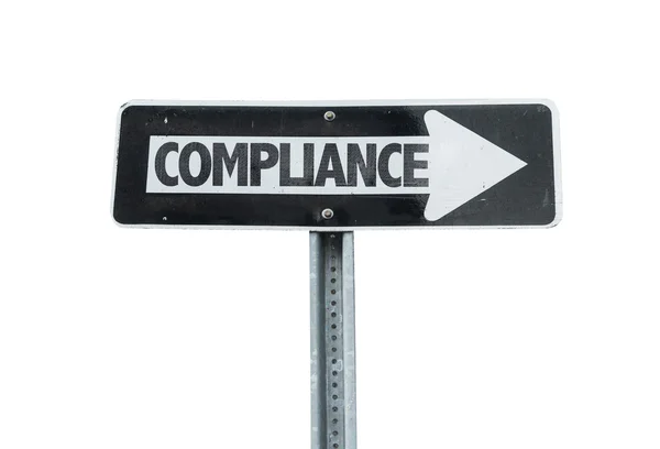 Compliance direction sign — Stock Photo, Image