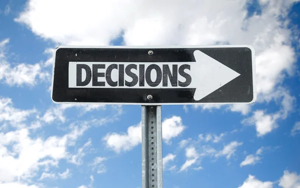 Decisions direction sign — Stock Photo, Image