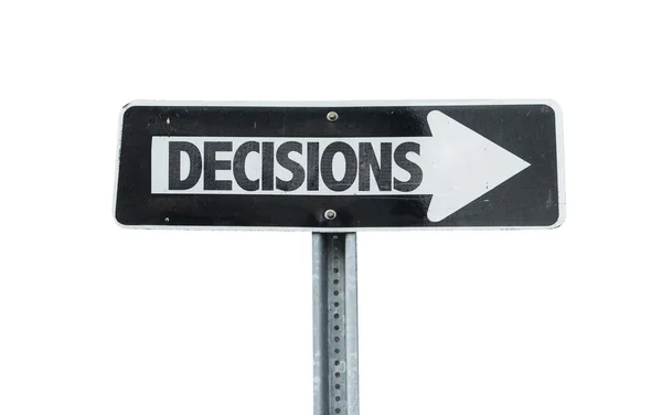 Señal de dirección de decisiones — Foto de Stock