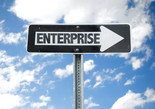 Enterprise směr znamení — Stock fotografie