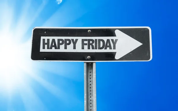 Happy Friday direction sign — Stock Photo, Image