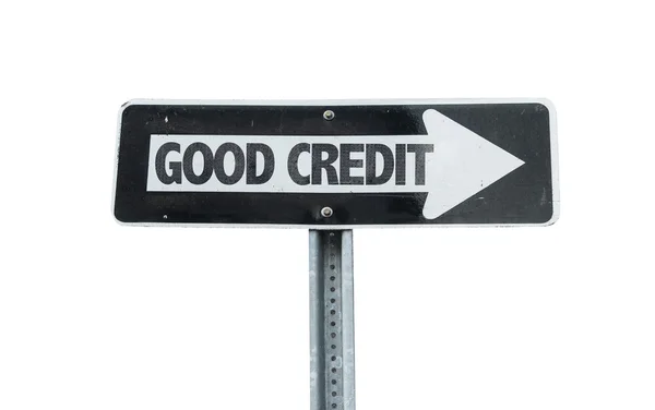 Good Credit direction sign — Stock Photo, Image