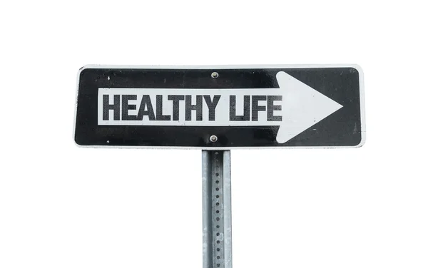 Zdrowe życie kierunku znak — Zdjęcie stockowe