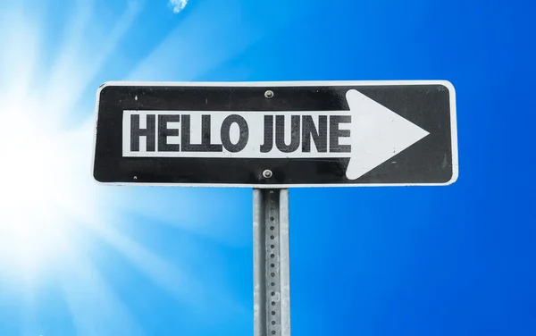 June direction sign — Stock Photo, Image