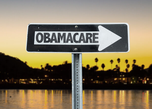 Знак направления Obamacare
