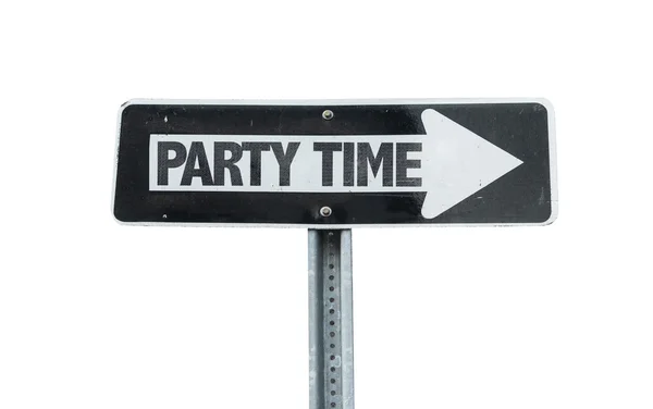 Signo de direção Party Time — Fotografia de Stock