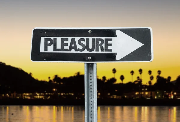 Pleasure direction sign — Stock Photo, Image