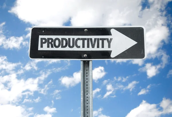 Señal de dirección de productividad — Foto de Stock