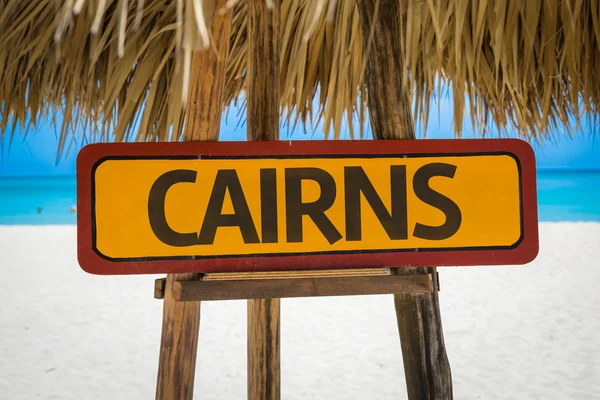 Cairns tekst znak — Zdjęcie stockowe