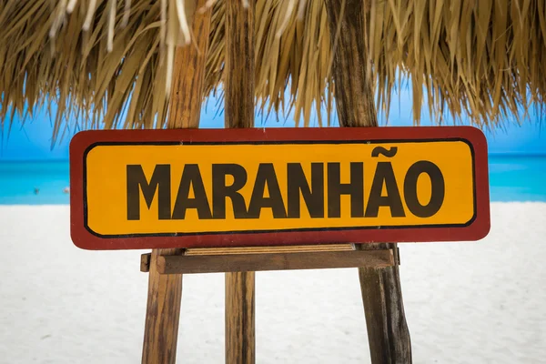 Текстовый знак Маранхао — стоковое фото