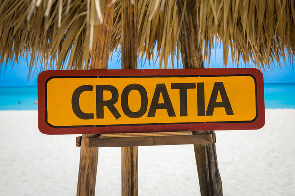 Croatia text sign