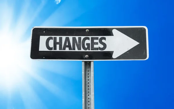 Changes direction sign — Stock Photo, Image