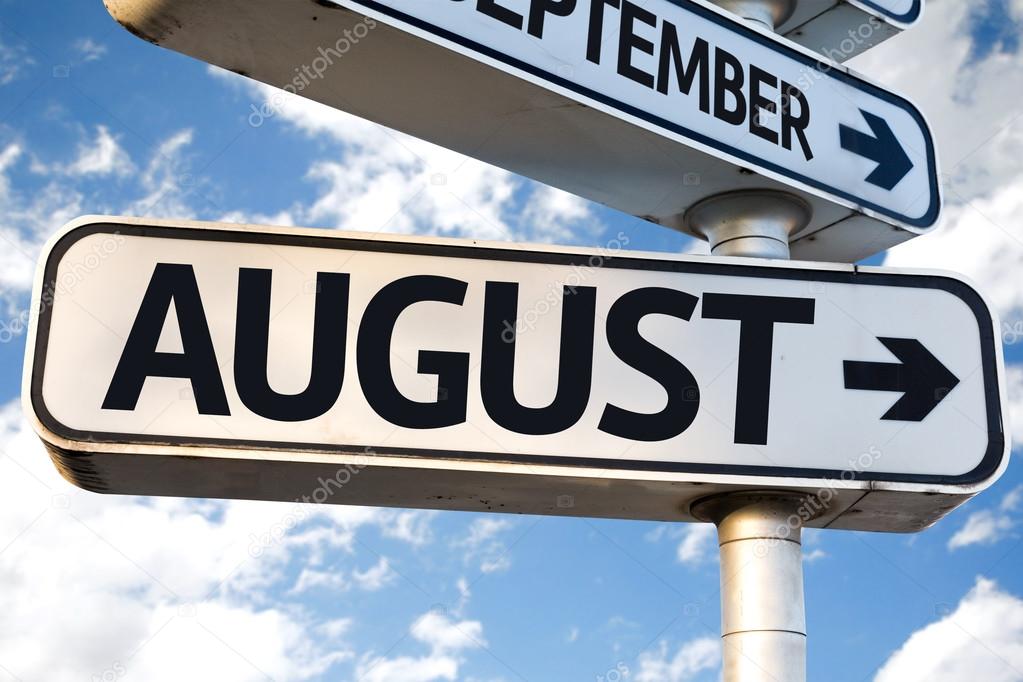 August direction sign