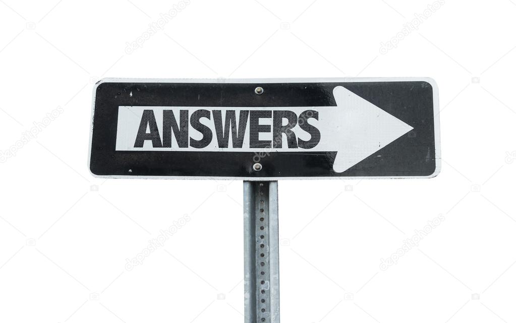 Answers direction sign