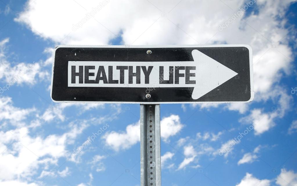 Healthy Life direction sign
