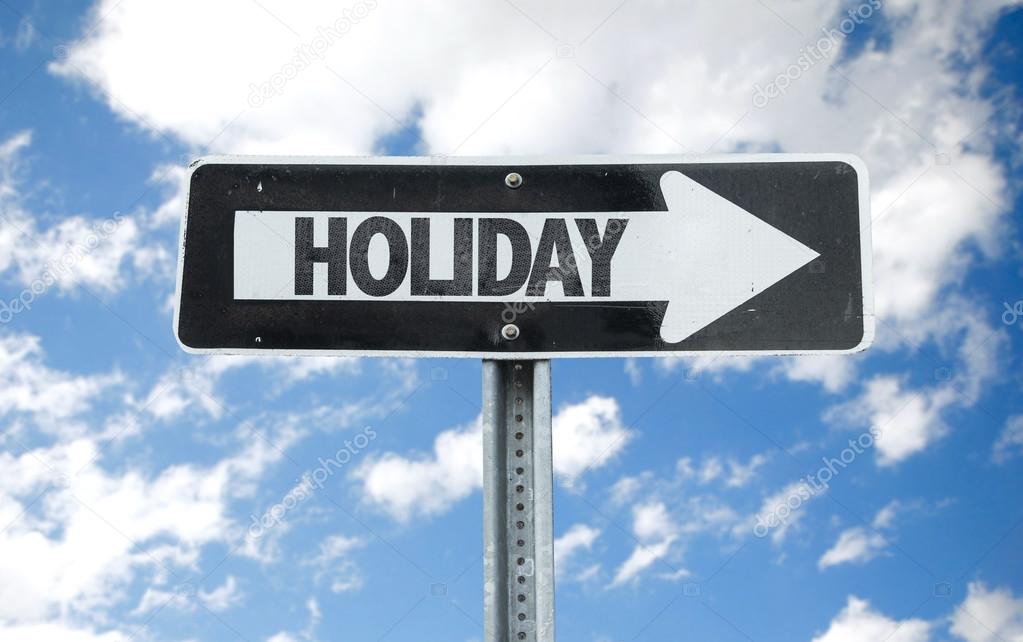 Holiday direction sign