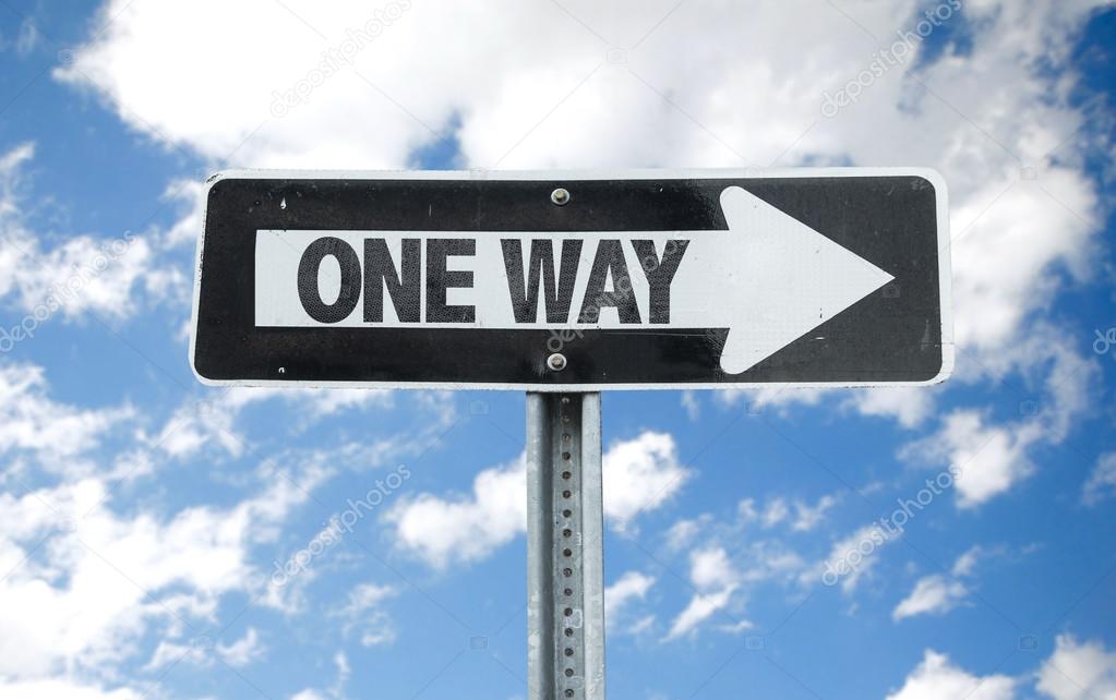 One Way direction sign