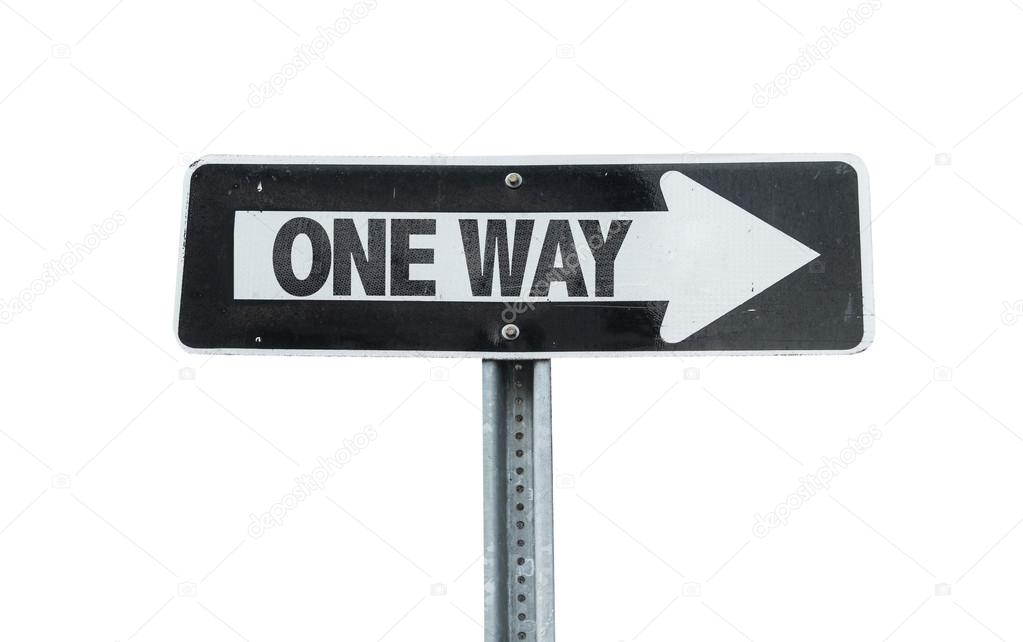 One Way direction sign