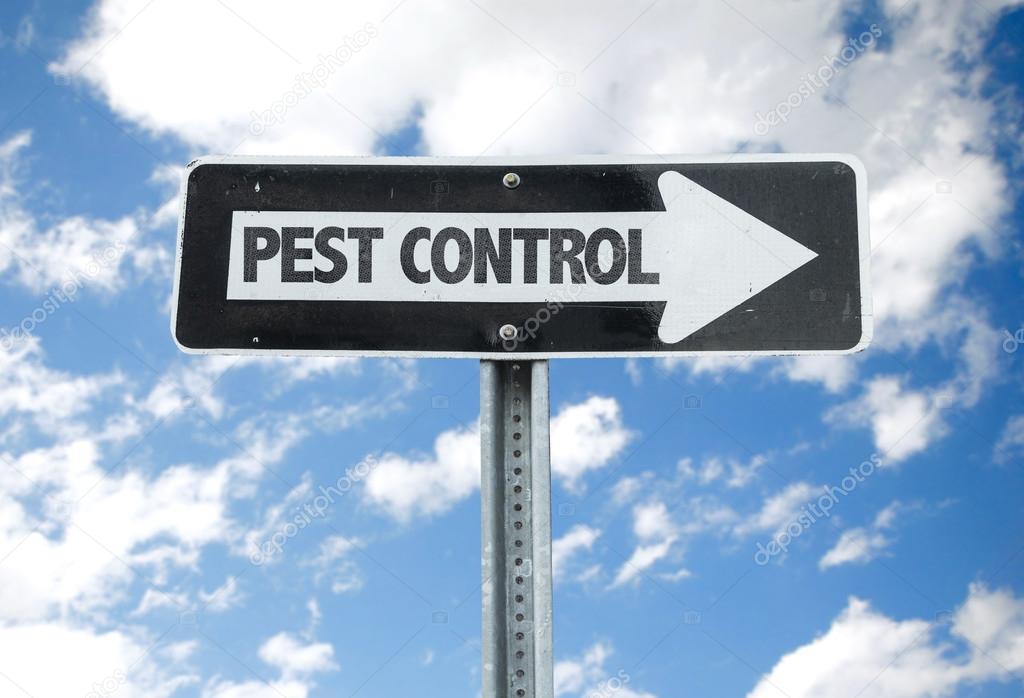 Pest Control direction sign