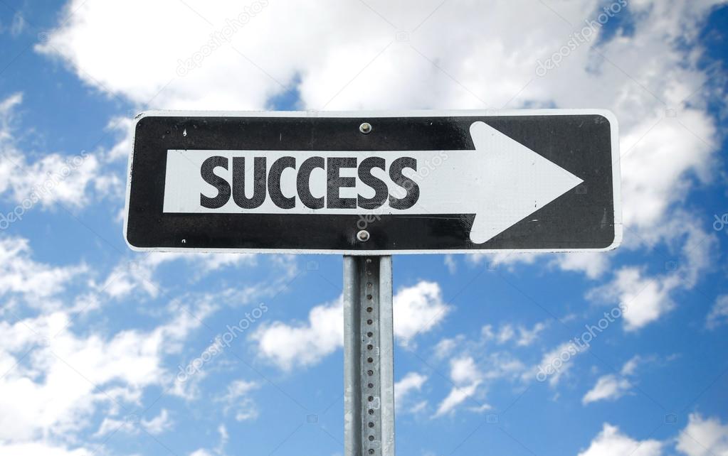Success direction sign