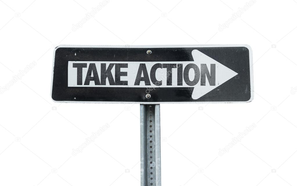 Take Action direction sign