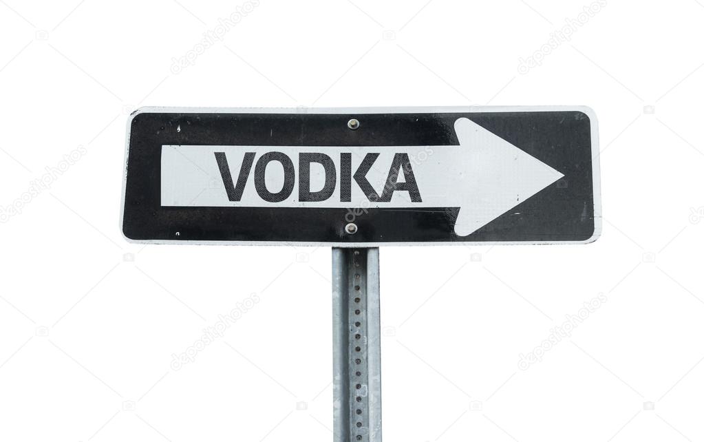 Vodka direction sign