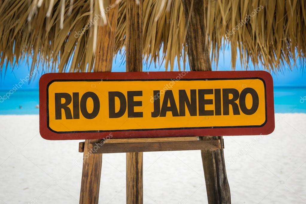 Rio de Janeiro text sign