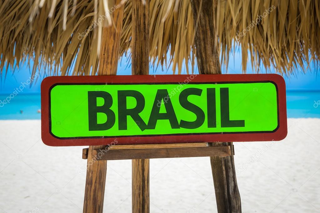 Brazil text sign