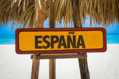 Spain text sign clipart