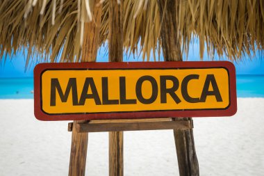 Mallorca text sign clipart