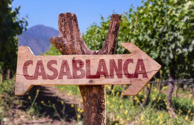 Casablanca ahşap işareti