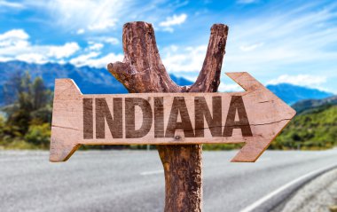 Indiana ahşap işareti