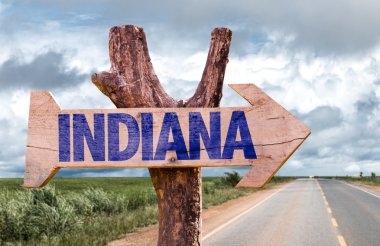 Indiana ahşap işareti