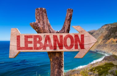 Lebanon wooden sign clipart