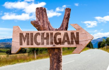 Michigan ahşap işareti