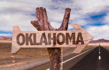 Oklahoma ahşap işareti