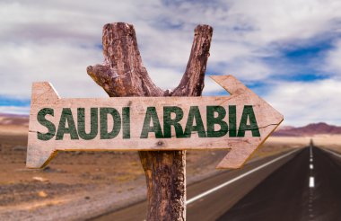 Suudi Arabistan bayrağı ahşap işareti