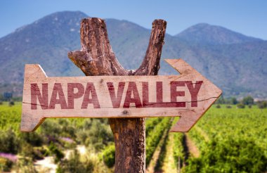 Napa Vadisi ahşap işareti