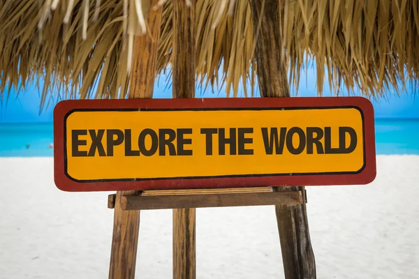 Explore the World sign — Stock Photo, Image