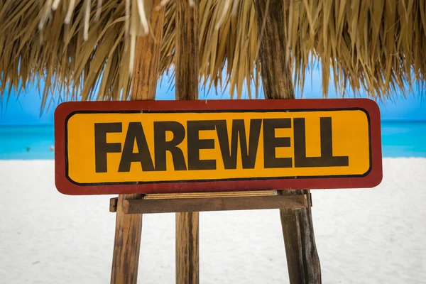 Farewell tetx sign — Stock Photo, Image