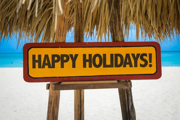 Gelukkige vakantie teken — Stockfoto