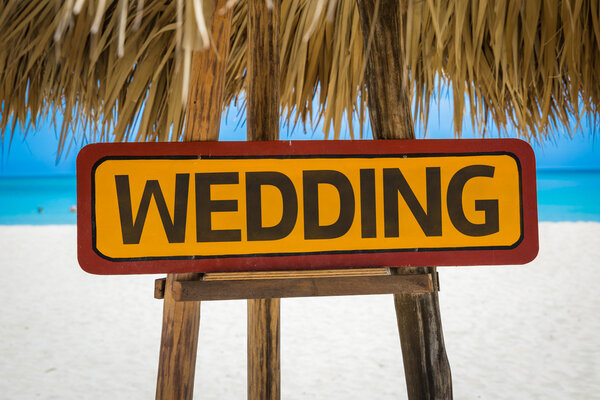 Wedding text sign