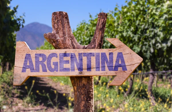 Señal de madera Argentina — Foto de Stock