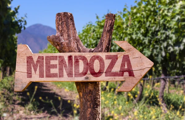 Mendoza wooden sign — Stock Photo, Image