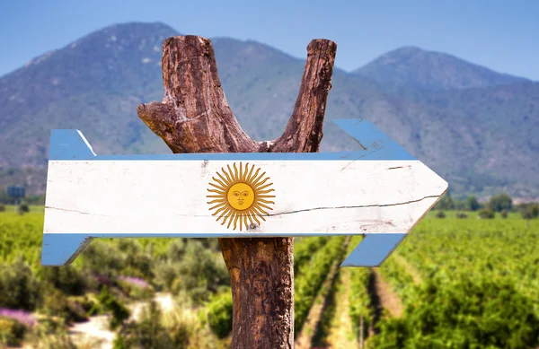 Bandera Argentina letrero de madera —  Fotos de Stock