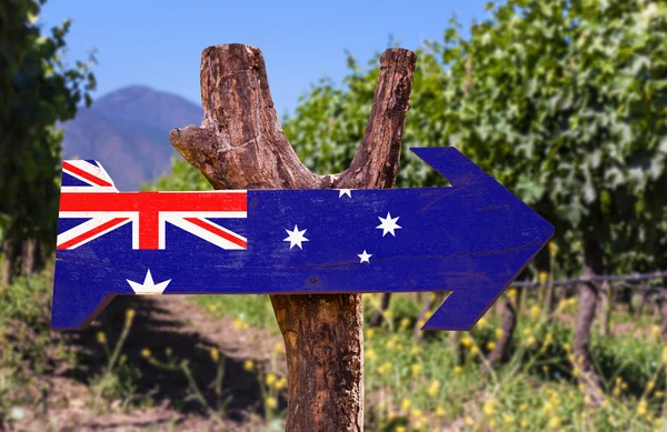 Australische Flagge Holzschild — Stockfoto